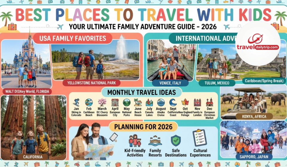 best places to travel with kids
